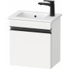 Duravit Sivida skrinka 40x28.7x44.3 cm závesná kúpeľňová skrinka pod umývadlo biela-čierna SV4642LBD180000