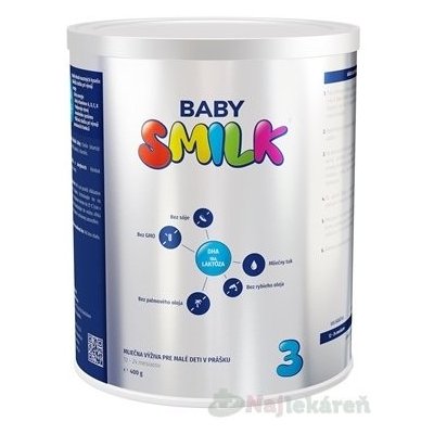 BABYSMILK 3 (12-24 m), 1x400 g, mliečna výživa pre malé deti v prášku