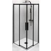 Polysan Altis Line 90x90 cm obdĺžniková čierna matné/priehľadné sklo AL1592B