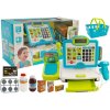 LEAN TOYS Pokladňa so skenerom a nákupným košíkom modrá