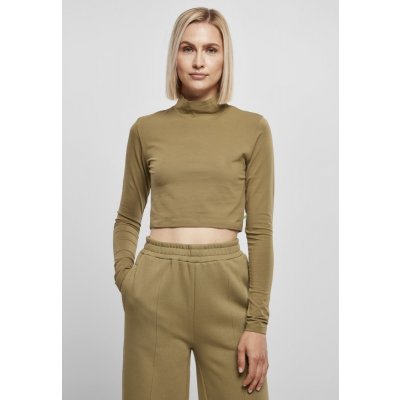 Ladies Organic Cropped Turtelneck Longsleeve tiniolive