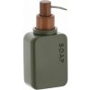TENDANCE Dávkovač mydla Salva, olivová/s drevenými prvkami, 300 ml