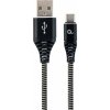 Gembird CC-USB2B-AMCM-2M-BW USB 2.0 AM na typ C (AM/CM), 2m, černo-bílý