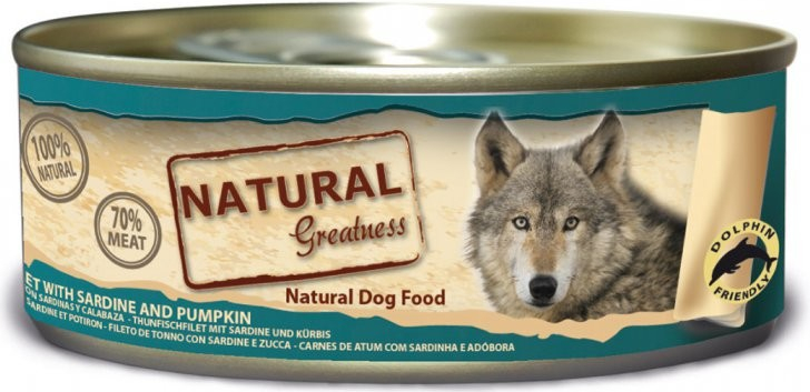 Natural Greatness filet tuňák+sardinky konz.pro psy 156 g