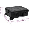 vidaXL Letecký kufor na kolieskach čierny 63x50x23 cm PP - Čierna - 178677-112819