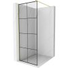 Mexen Kioto sprchová stena Walk-in 70 x 200 cm, čierny vzor 8 mm, zlatá brúsená - 800-070-101-55-77