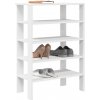 vidaXL Regál na topánky, biely 61x32x87,5 cm, kompozitné drevo