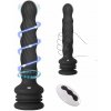SuperLove Wriggling, Rotating & Vibrating Anal Dildo with Suction Cup & Remote Black