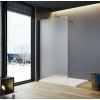 Erga Paris, sprchová zástena Walk-In 100x200 cm, 8mm sklo námraza, čierny profil, ERG-V02-PARIS-100x200-FR-BK