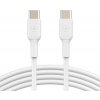 Belkin USB-C na USB-C kabel, 1m, bílý (CAB003bt1MWH)