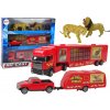 LEAN Toys Sada vozidiel Circus Animals Nákladné auto Circus Animals + auto s prívesom