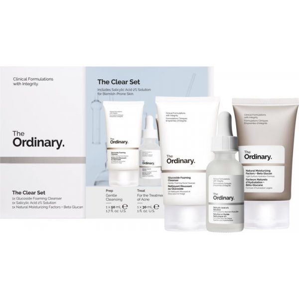 The Ordinary The Clear Set Glucoside Foaming Cleanser čistiaci gél 50 ml +  Salicylic Acid 2% Solution pleťové sérum 30 ml + Natural Moisturizing  Factors + Beta Glucan hydratačný gél krém 30 ml od 17,4 € - Heureka.sk