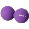 Dvojitý masážní míč HMS BLC02 fialový - Lacrosse Ball