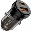 Tech-Protect CC03 autonabíjačka USB / USB-C 45W PD QC, čierna
