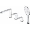 Omnires Sacramento vaňová/sprchová batéria na vaňu chrómová-biela SC2332CRB