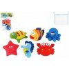 Teddies Zvieratká do vane 6 ks so sieťkou guma