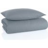 BedTex · Bavlnené jednofarebné posteľné obliečky BedTex Exclusive Collection - šedé - 100% bavlna - 70 x 90 cm + 140 x 200 cm
