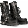 topánky kožené NEW ROCK ITALI Y NOMADA NEGRO Čierna
