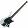 HILS Guitars HZB4 NEXT Satin Silver Headless basgitara