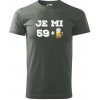 Je mi 60 pivo - Klasické pánske tričko vyššej gramáže - M ( Tmavá bridlica (sivá so zeleným nádychom) )