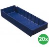 Schoeller Allibert Plastová regálová prepravka MAX-188 x 500 x 80 mm, 20 ks