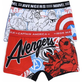 Chlapčenské boxerky Avengers červené
