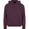 Build your Brand Mikina s kapucí Fluffy BY 284, těžká bavlna, pánská COT560284ann14-plum purple 4XL Švestková fialová