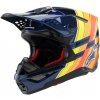 ALPINESTARS prilba SUPERTECH S-M10 edícia TROY LEE DESIGNS modrá perleť/oranžová fluo/žltá/červená 2025 - XL