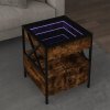 VidaXL Kávový stolík s LED Infinity, dymový dub, 40x40x51 cm