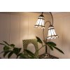 Clayre & Eef Stolná Tiffany lampa 2 tienidlá hnedé pruhy BrownLine - 35*18*61 cm E14/max 2*25W - Clayre & Eef