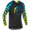 Dres EVOLUTION, FLY RACING - USA 2025 (černá/modrá/hi-vis, vel. M)