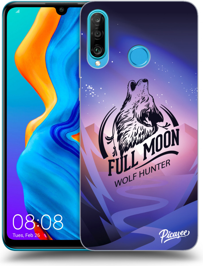 Púzdro Picasee silikónové Huawei P30 Lite - Wolf čiré