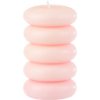 Textilomanie Stĺpová sviečka MACARON 11,5 cm ružová