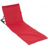 Polstrovaná plážová podložka s opierkou chrbta, červená