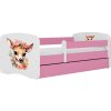 Kocot kids Detská postieľka Babydreams Bambi ružová, variant 80x160, bez šuplíků, bez matrace