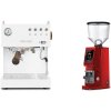 Ascaso Steel DUO PID, White&Wood + Eureka Atom W 65, ferrari red