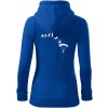 Evolúcia parašutista zoskok - Mikina dámska trendy zipper s kapucňou - 2XL ( Kráľovská modrá )