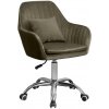 Tempo Kondela Kancelárske kreslo, sivohnedá Taupe Velvet látka/chróm, KLIAN