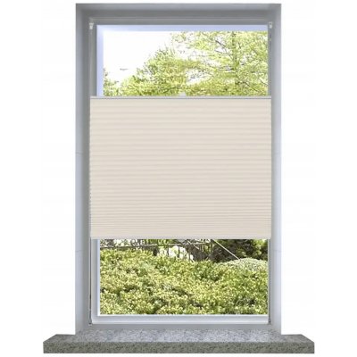 VidaXL Plisovaná roleta, krémová 50 x 100 cm