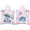 Carbotex Plážové pončo Lilo a Stitch Pink 50 x 115 cm
