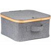 G21 Úložný box G21 30 x 30 x 15 cm, bambusový s vekom, sivý