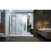 Aquatek OASIS BLACK K2 Walk-In sprchové dvere posuvné 140x200 cm Číre/Chróm lesk 1 vzpera AQ OASISK2BLACK14062