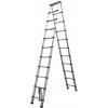 Fistar Hliníkový teleskopický rebrík 2x11 stupňov, výška 3,2 m