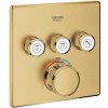 Grohe Grohtherm SmartControl - Termostatická batéria pod omietku, 3 ventily, kefovaný Cool Sunrise 29126GN0