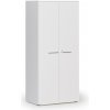 Kancelárska policová skriňa PRIMO WHITE s dverami, 800 x 500 x 1781 mm, biela