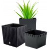 Prosperplast DRTS400L Kvetináč Rato Low + vklad 40cm Antracyt S433
