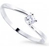 Cutie Jewellery Nežný trblietavý prsteň z bieleho zlata Z8013-10-X-2 65 mm