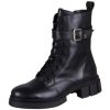 Tommy Hilfiger Členkové tenisky Cool Feminine Bikerboot Black Leather Námornícka modrá