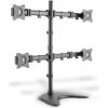 Digitus stolný stojan pre štyri monitory/Upínacie držiaky, čierny 15-27