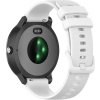 eses Jednofarebný silikónový remienok pre smart hodinky Garmin 20 mm Farba: biela